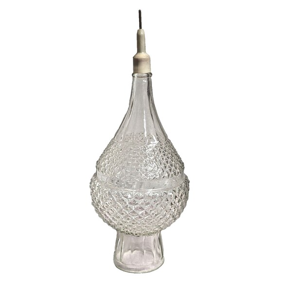 Vintage Austrian Wine Aerator Dispenser Clear Cut Glass Decantur 13-inch - Picture 1 of 6